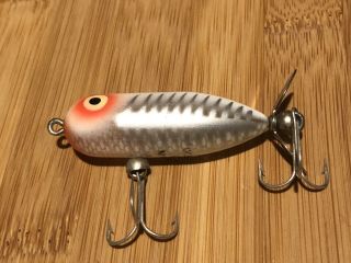 Vintage Heddon Tiny Torpedo Lure Silver And White