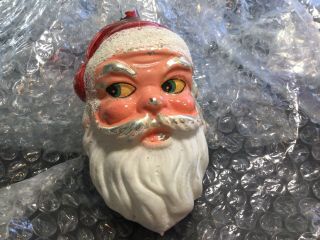 Antique Vintage Figural Santa Claus W Mica Christmas Ornament Large 4.  5”