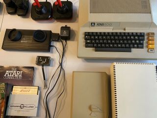 Rare Atari 800 Computer W/ Floppy Drive,  Modem,  2 Joysticks & Paddles