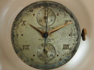 Rare Vintage Swiss Watch Chronographe Suisse 17jewels Movement Venus 170 Caliber