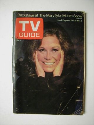 Ohio Feb 26 1972 Tv Guide Mary Tyler Moore Susan Hayward Sanford Son Wyatt Earp