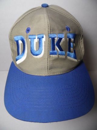 Rare Vintage 1990s Duke Blue Devils Ncaa Basketball Snapback Hat Cap Coack K