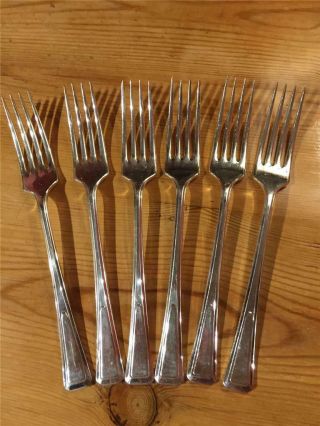 6 X Vintage Ryals Silver Plate Epns Dessert Forks A1 18.  4cm Sheffield