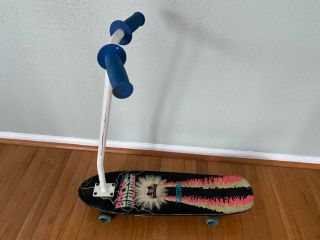 Vintage 1985 Back To The Future Valterra Skateboard w/ RARE Scooter Handle 2