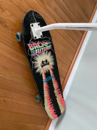 Vintage 1985 Back To The Future Valterra Skateboard w/ RARE Scooter Handle 3