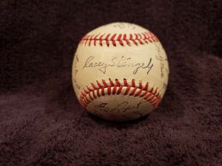 Very Rare 1952 York Yankees Team Signed Facsimile Baseball,  Mickey Mantle