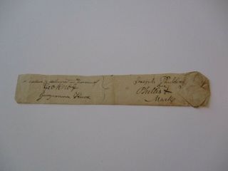 Antique Famous Autograph Museum Quality 18th Century George Knox Paulding