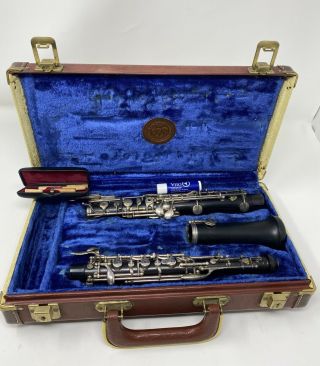 Linton Oboe In Case - 1962 Hrs18431.  Vintage - Usa - Grenadilla Wood - Rare