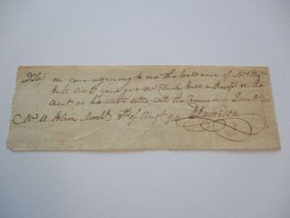 Antique Famous Autograph Museum Quality 18th Century Mathew Blair 1794 Signed