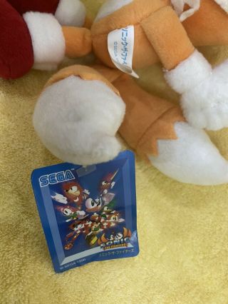Rare Sega Sonic The Fighters Hedgehog Japan Tails Plush 2