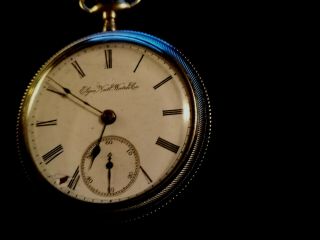 Antique Elgin Pocket Watch W/ Silverode Case 15 Jewels Runs Fine