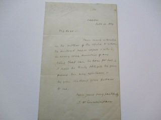 Antique Famous Autograph Museum Quality 19th Century Cunningham Papers Documents