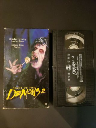 Night Of The Demons 2 (vhs,  1994) Rare Oop Horror Bobby Jacoby Republic