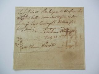 Antique Famous Autograph Museum Quality 18th Century Washington Signed 1797