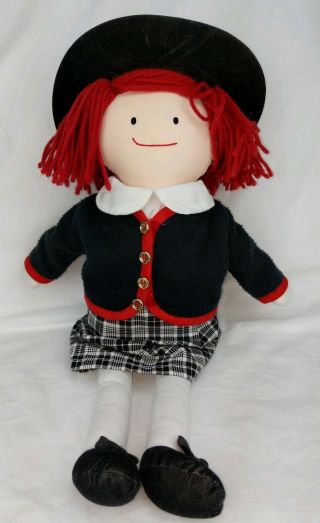 Madeline Plush Doll Black White & Red Outfit Rare Vintage 1995 Eden 18 " Scar