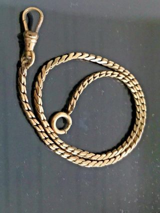 Antique Victorian Gold Tone Or Gold Filled Watch Fob Chain 13 " Long 10 Grams