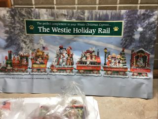 Rare Danbury The Westie Holiday Rail - 6 Piece Set Not Express