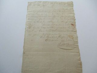 Antique Early American Document Letter To James Cox Jr 1818 Norfolk Early Usa