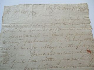 ANTIQUE EARLY AMERICAN DOCUMENT LETTER TO JAMES COX JR 1818 NORFOLK EARLY USA 3
