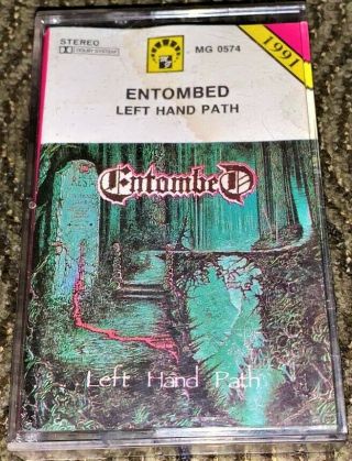 Entombed ‎– Left Hand Path.  Vg Cassette Tape Mc Plays Well Rare Death Metal.
