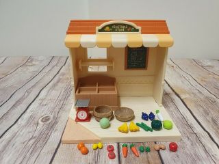 Sylvanian Families Rare Vegetable Store Town Shop Retired Htf Calico Critters