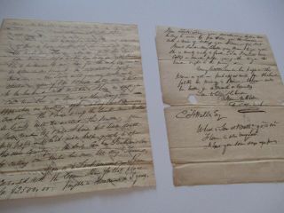 Antique American Document 19th Century Military Or Political Letter Autographs