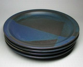 Iron Mountain Stoneware Blue Ridge 4 Dinner Plates,  Marked (9449)