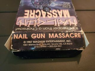 Nail Gun Massacre VHS 1985 Horror Magnum Video Rare HTF OOP Gore former rental 3