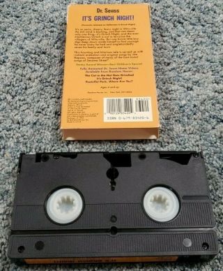 VINTAGE IT ' S GRINCH NIGHT HALLOWEEN OOP Video Cassette VHS Tape Dr.  Seuss RARE 2