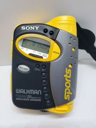 Rare Sony Wm - Fs593 Sports Walkman Am/fm Mega Bass Groove Radio Cassette Player