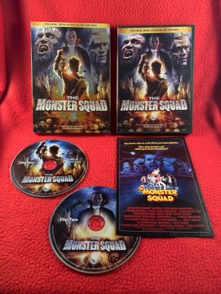 The Monster Squad Dvd,  Slipcover 2 - Disc Set 20th Anniversary Rare Region 1 Usa