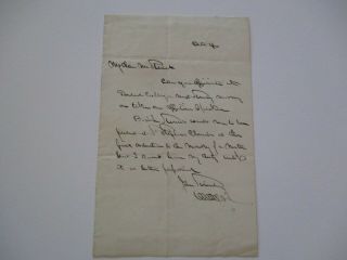 Antique American Document Signed Autograph 19th Century Mystery Illegible ???