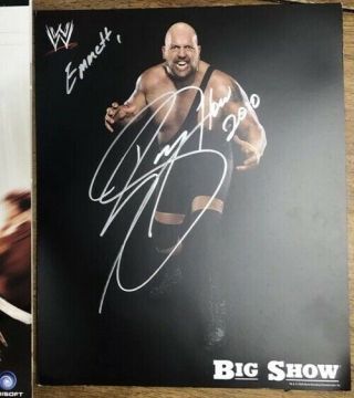 Wwe The Big Show Hand Signed Autographed 8x10 Promo Photo With Rare