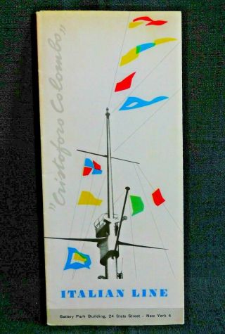 Rare Italian Line - Cristoforo Colombo / Andrea Doria - Cruise Ship Brochure