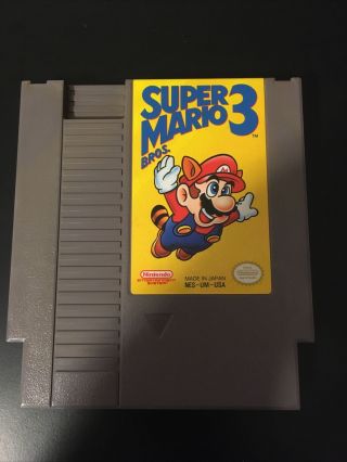 Mario Bros.  3 - First Print Rare Left Bros (nintendo,  Nes)