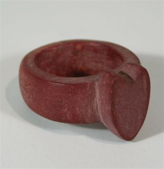 1890s Native American Plains / Sioux Indian Carved Catlinite Sweetheart Ring