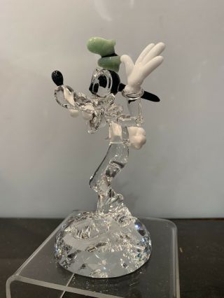 Walt Disney World Rare Large Arribas Goofy On Base Figurine Crystal Ltd 47/100 2