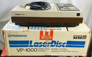 Pioneer Laser Disc Laserdisc Player - Model Vp - 1000 Rare Powers Up W/ Box