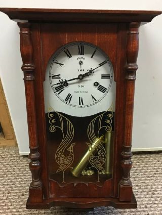 Antique Polaris Wooden Cased Wall Clock Not Repair Project 21 Inc Case