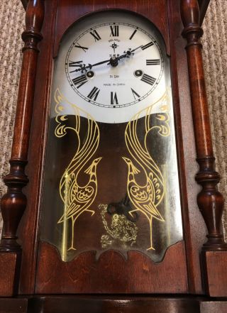 Antique Polaris Wooden Cased Wall Clock Not Repair Project 21 Inc Case 2