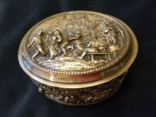 Very Old Barbour Silverplate Co Tobacco Cigarette Dutch Repousse Tea Box Caddy