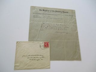 Antique Letter Autograph By Harvey J O 