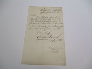 Historic Document Antique Signed Autograph Letter Andrew Mount Hudson 1862