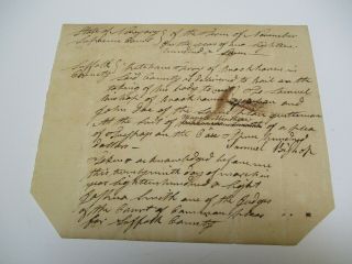 Historic Document Antique Signed Autograph Letter Samuel Bishop Supreme Court