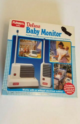 Toy Story Rare 1987 Playskool Portable Deluxe Baby Monitor 5590 Complete W Box