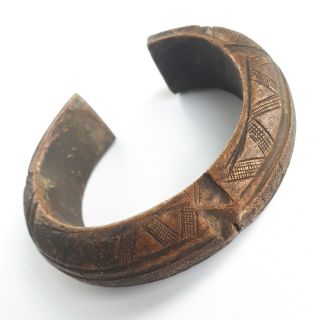Antique African Manilla Currency Bracelet Bronze Trade Money Old Tribal No.  10