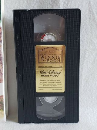 RARE Walt Disney ' s The Many Adventures Of Winnie The Pooh Demo Tape VHS 2