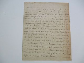 Antique 19th Century Letter To Smith Thompson Ny Francis From Tillotson Lawyer