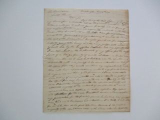 Antique 19th Century Letter To Smith Thompson Ny Francis From Alexander Richard