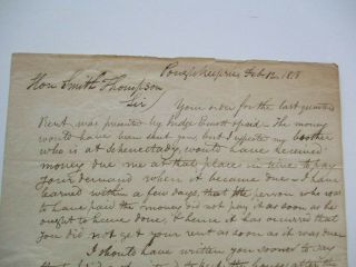 ANTIQUE 19TH CENTURY LETTER TO SMITH THOMPSON NY FRANCIS FROM POTTER ? LAWYER 2